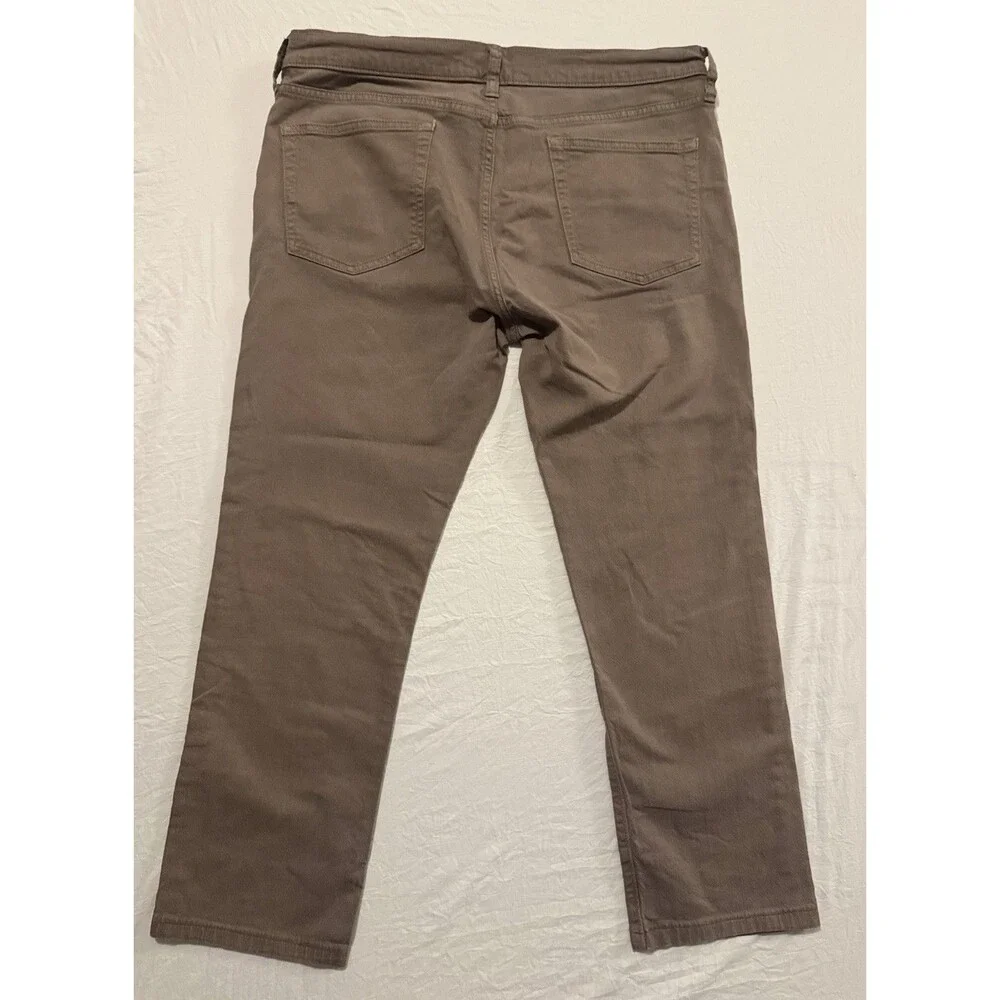 J.Crew Men's 484 Slim Fit Tapered Stretch Twill Chino Pants Brown 34x32